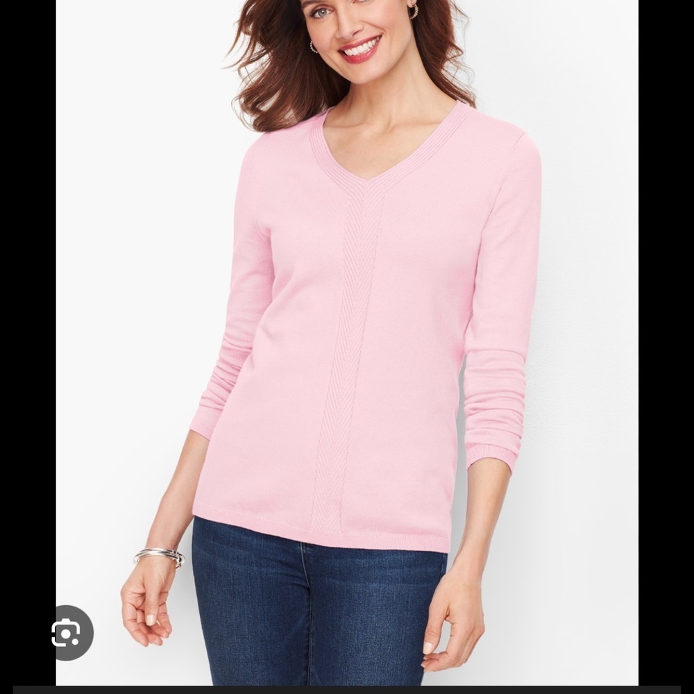 Talbot Chevron Detail V-Neck Sweater